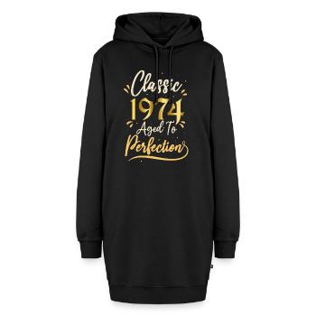 Anniversaire 1974 cadeau 1974 Classic 1974 - Sweat-shirt à capuche long Femme - noir - Devant