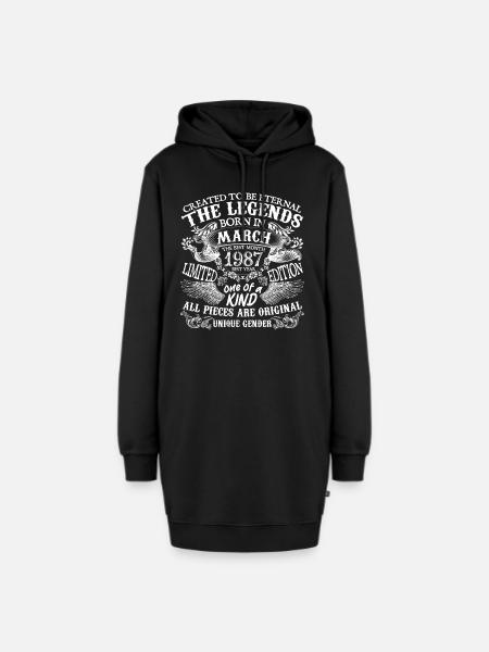 März 1987 Geburtstag 1987 März Bestes neues Jahr - Hoodie-Kleid - Schwarz