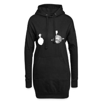 Planète - Vagabond - (2) - Sweat-shirt à capuche long Femme - noir - Devant