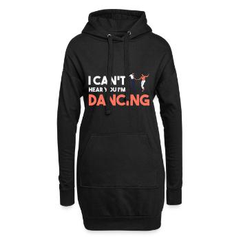 I Can't Hear You I'm Dancing Stepptänzer - Hoodie-Kleid - Schwarz - Vorne