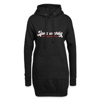 Janz Wichtig Fresse halten | Farben änderbar - Hoodie-Kleid - Schwarz - Vorne