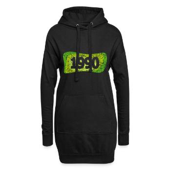 Année 1990 - Sweat-shirt à capuche long Femme - noir - Devant
