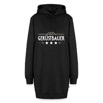 Gerüstbauer Beruf - Hoodie-Kleid - Schwarz - Vorne - AI Model Female 172 light (172cm)