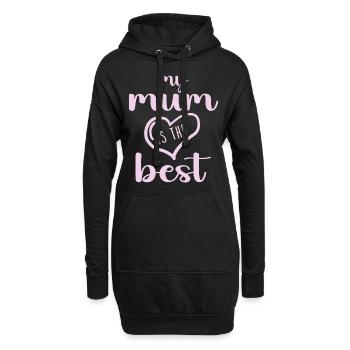 Ma mère est la meilleure - Sweat-shirt à capuche long Femme - noir - Devant