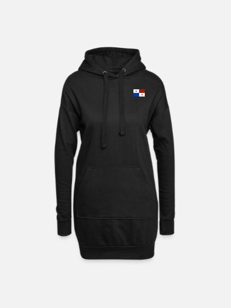 Panama Flagge - Hoodie-Kleid - Schwarz