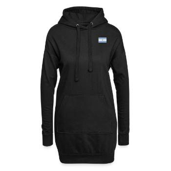 Argentinien Flagge mi tweiße Umriss - Hoodie-Kleid - Schwarz - Vorne
