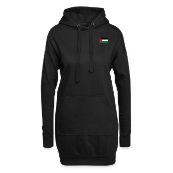 Drapeau de la Palestine - Sweat-shirt à capuche long Femme - noir - Devant