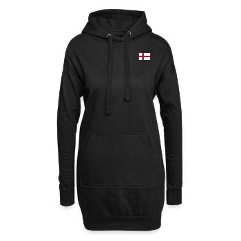 England Flagge - Hoodie-Kleid - Schwarz - Vorne
