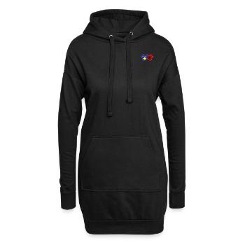 Kosovo Albanie Drapeau Cœur - Sweat-shirt à capuche long Femme - noir - Devant