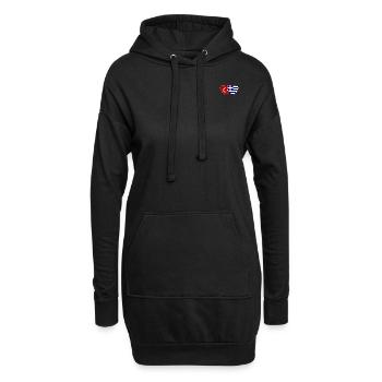 Turkey Greece Flag Heart - Hoodie Dress - black - Front