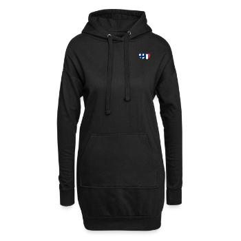 Finlande France Flag Coeur - Sweat-shirt à capuche long Femme - noir - Devant
