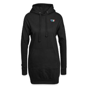 Finlande Italie Drapeau Coeur - Sweat-shirt à capuche long Femme - noir - Devant