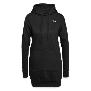 Norvège Drapeau du Kosovo Coeur - Sweat-shirt à capuche long Femme - noir - Devant
