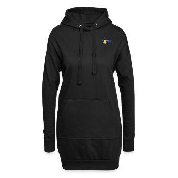 Rumänien Australien Flagge Herz - Hoodie-Kleid - Schwarz - Vorne