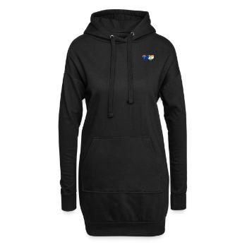 Australien Indien Flagge Herz - Hoodie-Kleid - Schwarz - Vorne