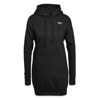 République tchèque Brésil Flag Heart - Sweat-shirt à capuche long Femme - noir - Devant