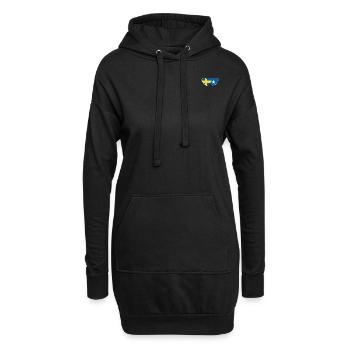 Schweden Somalia Flagge Herz - Hoodie-Kleid - Schwarz - Vorne