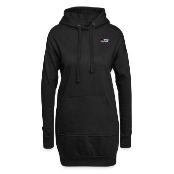Kenya Grèce Flag Heart - Sweat-shirt à capuche long Femme - noir - Devant