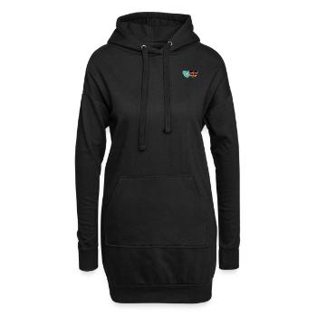 Kazakhstan Kenya Flag Heart - Sweat-shirt à capuche long Femme - noir - Devant
