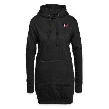 Cœur de drapeau de Taïwan - Sweat-shirt à capuche long Femme - noir - Devant