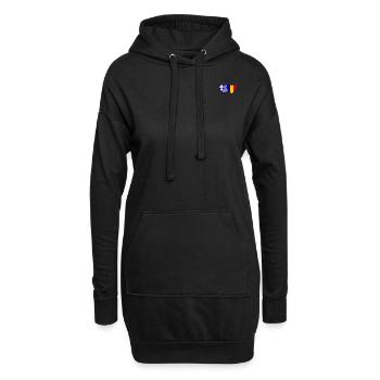 Greece Romania Flag Heart - Hoodie Dress - black - Front