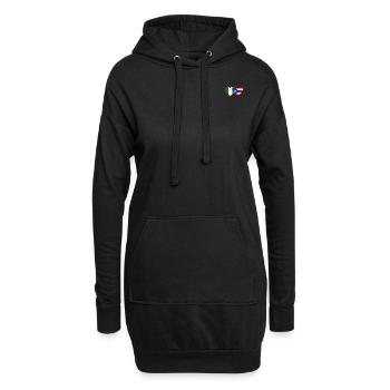 Irland Puerto Rico Flagge Herz - Hoodie-Kleid - Schwarz - Vorne