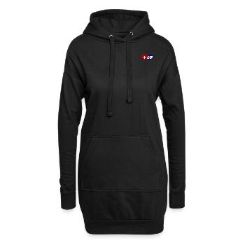 Suisse Israël Coeur Drapeau - Sweat-shirt à capuche long Femme - noir - Devant