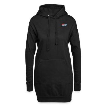 Holland Uruguay Herz Flagge - Hoodie-Kleid - Schwarz - Vorne