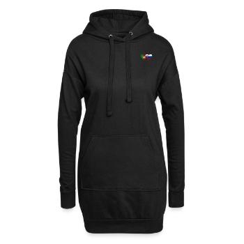 Portugal Slowenien Flagge Herz - Hoodie-Kleid - Schwarz - Vorne