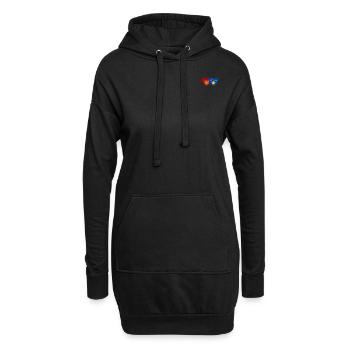 Montenegro Kosovo Flagge - Hoodie-Kleid - Schwarz - Vorne