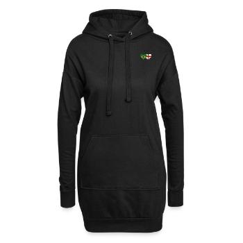 Brasilien Georgien Flagge Herz - Hoodie-Kleid - Schwarz - Vorne