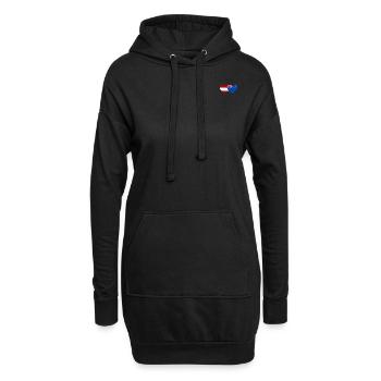 Autriche Nouvelle-Zélande Flag Heart - Sweat-shirt à capuche long Femme - noir - Devant