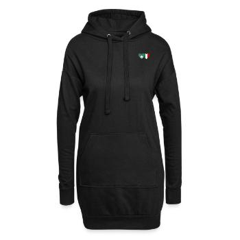 Macau Italien Flagge Herz - Hoodie-Kleid - Schwarz - Vorne