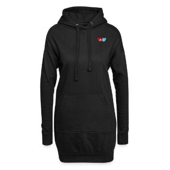 Tunisie Ouïghours Flag Heart - Sweat-shirt à capuche long Femme - noir - Devant