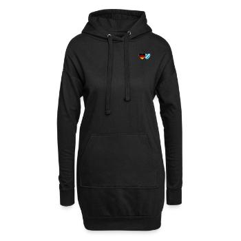 Allemagne Bavière Drapeau Coeur - Sweat-shirt à capuche long Femme - noir - Devant
