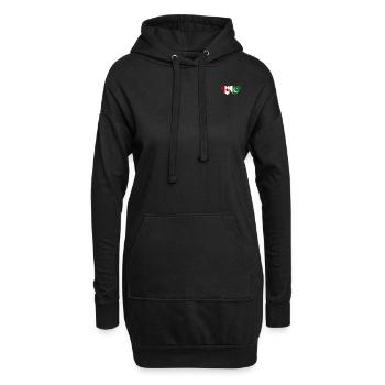 Coeur de drapeau du Canada Pakistan - Sweat-shirt à capuche long Femme - noir - Devant