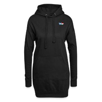 Schottland Ungarn Flagge Herz - Hoodie-Kleid - Schwarz - Vorne