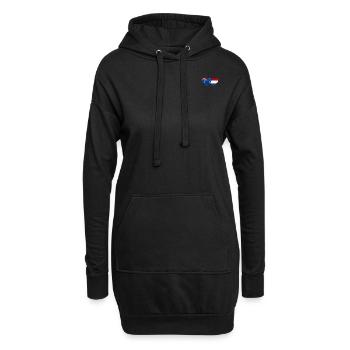 Australie Hollande Drapeau Coeur Drapeau utilisé - Sweat-shirt à capuche long Femme - noir - Devant