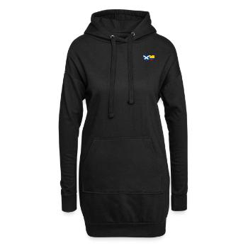 Ecosse Colombie Drapeau Coeur - Sweat-shirt à capuche long Femme - noir - Devant