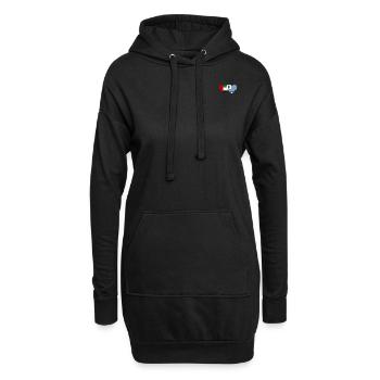 Vereinigte Arabische Emirate Uruguay Flagge Herz - Hoodie-Kleid - Schwarz - Vorne