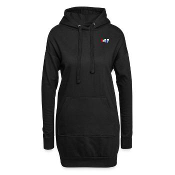 Vereinigte Arabische Emirate Finnland Flagge Herz - Hoodie-Kleid - Schwarz - Vorne