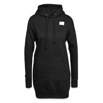 Sprechblase Rechteck Design - Hoodie-Kleid - Schwarz - Vorne