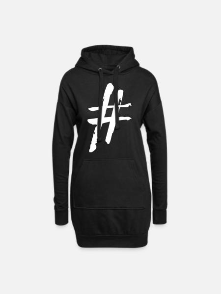 # Hastag - Hoodie-Kleid - Schwarz