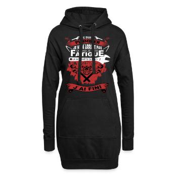 Klempnerhemd • Beende den Job • Geschenkschlüssel - Hoodie-Kleid - Schwarz - Vorne