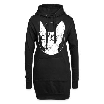 Black Metal Sphynx Cat I Goth et Death Metal T-Sh - Sweat-shirt à capuche long Femme - noir - Devant