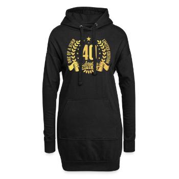 40 ans cadeau d’anniversaire 40 ans - Sweat-shirt à capuche long Femme - noir - Devant
