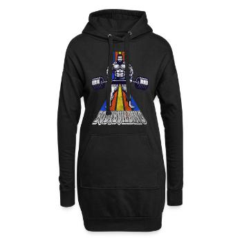 Bodybuilding Bodybuilder Gewichtheben Kraftsport - Hoodie-Kleid - Schwarz - Vorne