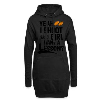 Trapschütze - Hoodie-Kleid - Schwarz - Vorne