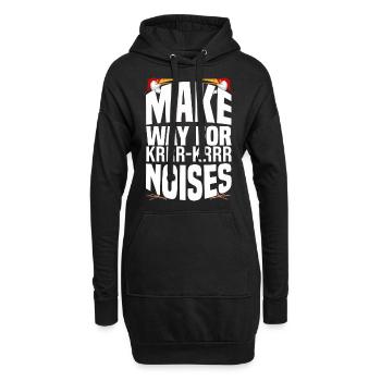 Kanadischer Kranich - Hoodie-Kleid - Schwarz - Vorne