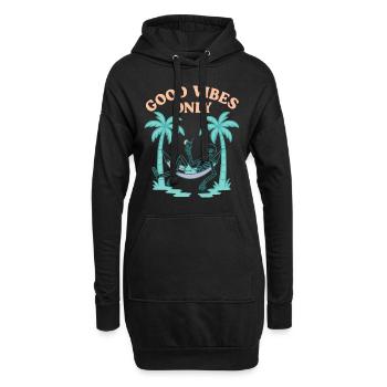 Skeleton – Chill dans un style rétro - Sweat-shirt à capuche long Femme - noir - Devant